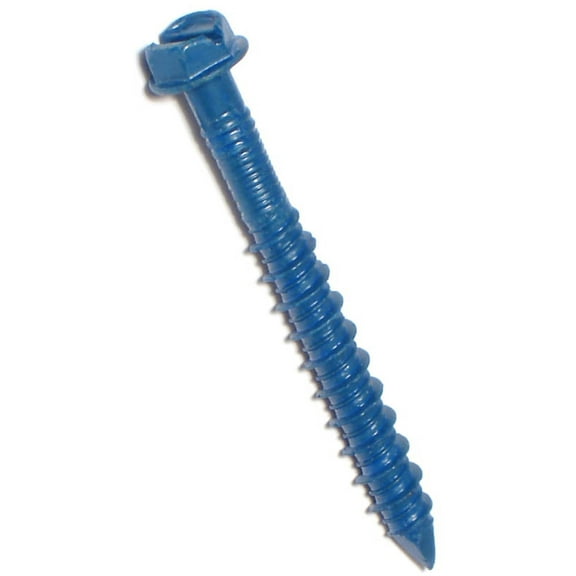 1/4" x 1-3/4" Blue Hex Head Tapcon Masonry Screws MNSHW-050 (25 pcs.)