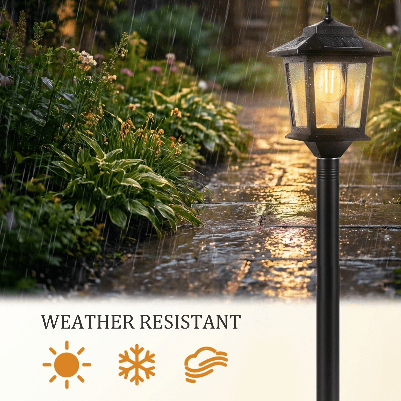 Pack 63in Solar Lamp Post Lights, Outdoor Post Lights, Christmas Decorations, Pole Lights Outdoor, Decorative Lamp for Garden, Patio, Lawn, Pathway, Driveway