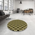 thumbnail image 4 of Ahgly Company Machine Washable Indoor Round Transitional Metallic Gold Area Rugs, 8' Round, 4 of 7