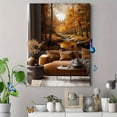 thumbnail image 4 of Qisvanset 12x16 Inch Framed Canvas Wall Art Vintage Autumn Woodland Nature Minimalist Living Room Wall Art, 4 of 8
