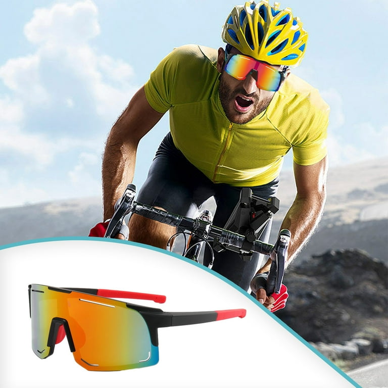COFEST Cycling Glasses Mountain Bicycle Glasses Men Women Road Bike Eyewear  Outdoor Sports Cycling Sunglasses Red