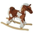 thumbnail image 3 of Kids Ride On Rocking Horse Toy Plush Wood Pony Traditional Gift w/Neigh Sound, 3 of 11