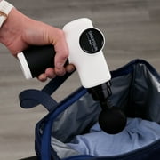 Spa Sciences SMARTGUN Massage Gun, Pro Therapeutic with 4 Heads, 8 Speed, Rechargeable, White