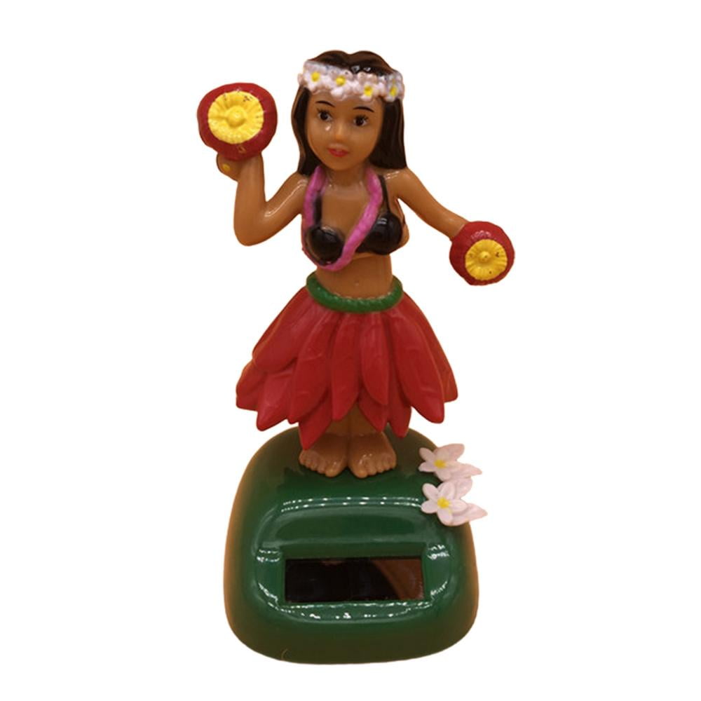 Tohuu Solar Dashboard Doll Solar Dancing Figures Hawaii Girl Hula