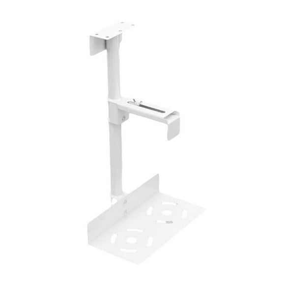 lionlar CPU Under Desk Mount Bracket Wall Mount Adjustable Under Desk Computer Mount Rotatable White