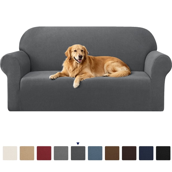 Subrtex 1-Piece Stretch Sofa Slipcover Non Slip Couch Cover (Armchair, Black)