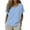 *Blue, variant on VBVC Women's Striped Short Sleeve Tunic Top,Ladies Crew Neck Casual Loose Fit Blouse,Lightweight Summer Shirts for Women,Black,S-3XL