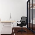 thumbnail image 4 of Pemberly Row Contemporary Polyurethane Mid-back Mesh Office Chairs in Black, 4 of 4