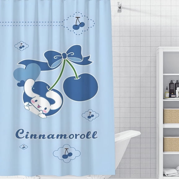 Cinnamoroll Shower Curtain 35*70.8 Inches Waterproof And Durable Vivid Patterns Instantly Elevates Bathroom Style