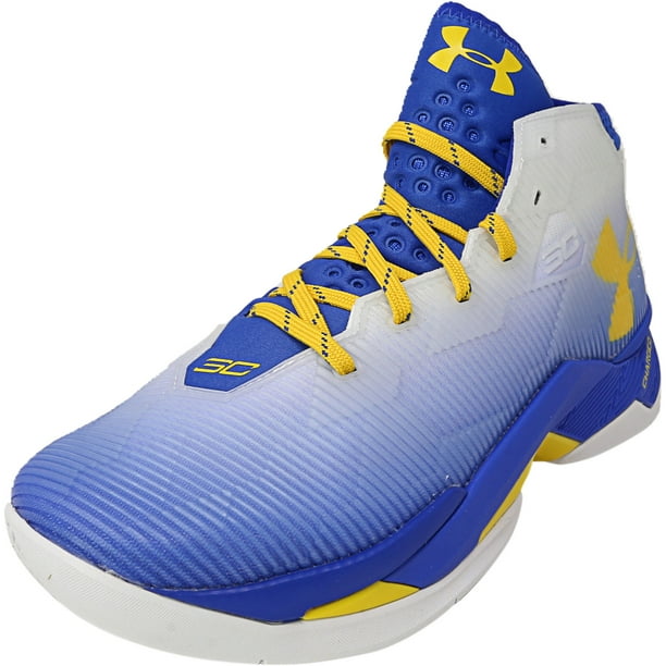 Under Armour Men's Curry  White / Team Royal Taxi Change High-Top  Basketball Shoe - 8M 