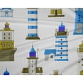thumbnail image 5 of oneOone Polyester Spandex Medium Blue Fabric Sea Lighthouse Sewing Fabric By The Yard Printed Diy Clothing Sewing Supplies 56 Inch Wide, 5 of 6