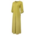 thumbnail image 5 of Sexy Dance Womens Maxi Dresses Full Length Kaftan Plain Long Dress Baggy Outdoor Yellow 2XL, 5 of 9