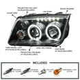thumbnail image 3 of Spec-D Tuning LED + Halo Projector Headlights Black Compatible with 1999-2005 VW Jetta/ Bora Mk4, Left + Right Pair Headlamps Assembly, 3 of 7
