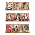 thumbnail image 5 of 3 uds. Colgante navideño decorativo de madera, conjunto de colgante, árbol de coche de Papá Noel de dibujos animados BRILLAR  Rojo Verde, 5 of 5