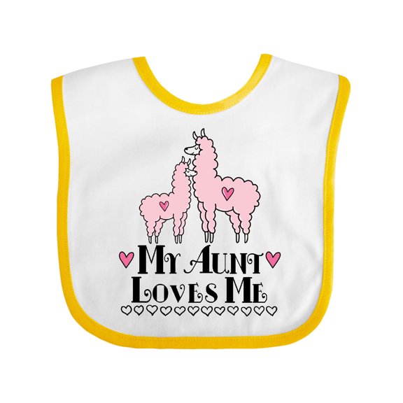 Inktastic Llama Aunt Loves Me Girls Girls Baby Bib