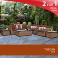 thumbnail image 2 of Tuscan 7 Piece Outdoor Wicker Patio Furniture Set 07d, 2 of 7