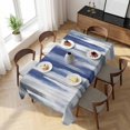 thumbnail image 3 of Abstract Navy Blue Table Cloth Waterproof Tablecloths, Vintage Grey Street Painting Art Tablecloth Dining Table Cover for Kitchen Party Tabletop Outdoor, Rectangle Tablecloth 60x120 Inch, 3 of 9