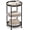 Oak, variant on Side Table, Round End Table with 3 Storage Shelves for Living Room, Bedroom, Nightstand with Steel Frame for Small Spaces, Industrial Round Sofa Table, Outdoor Accent Coffee Table, Black