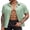 Light Green, variant on Men's Silk Satin Dress Shirts Jacquard Short Sleeve Floral Button Up Shirts Party Prom Wedding Shirt