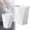 White, variant on Dreamyjuly Plastic Shaped Creative Garbage Can for Bathroom Kitchen Living Room, Modern Trash Bin with Lid, Small Space Waste Basket, Blue