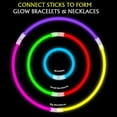 thumbnail image 6 of Glow Sticks Party Supplies Favors Decorations 100pk - 8 inch Glow in the Dark Light up Sticks, Neon Party Glow Necklaces and Bracelets W/Connectors, 6 of 7