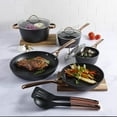 thumbnail image 6 of Oster Allsberg Non Stick Aluminum 10 Piece Cookware Set w/ Rose Gold Handles, 6 of 10