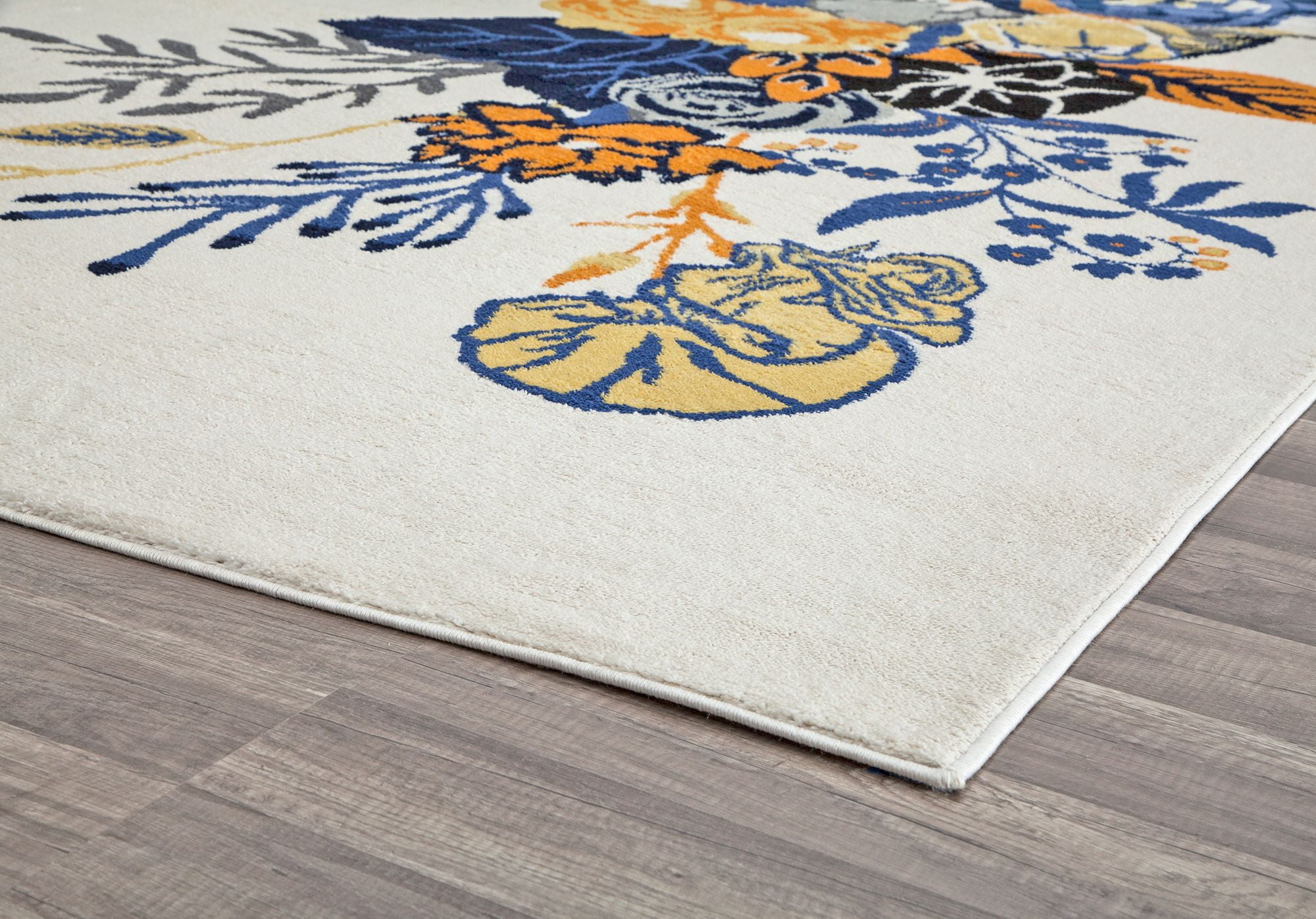 Rugs America Hanna VA25D Floral Charm Ivory Gold Floral Transitional Beige Area Rug, 9'x12'