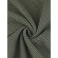 thumbnail image 5 of Agnes Orinda Plus Size Blouse for Women Waffle 3/4 Sleeve Round Neck Lace Panel Loose High Low Hem Tops 4X Army Green, 5 of 6