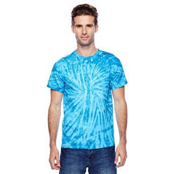 Adult 100% Cotton Twist Tie-Dyed T-Shirt NEON BLUEBERRY 3XL