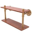 thumbnail image 3 of Pipeline Collection Ironwood Double Shelf - Satin Nickel / 16 Inch, 3 of 7