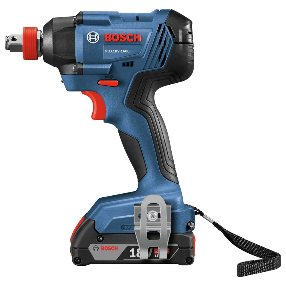 Bosch GDX18V-1600B12 18V Freak Lithium-Ion 1/4 in. and 1/2 in. Cordless Two-In-One Bit/Socket Impact Driver Kit (2 Ah)