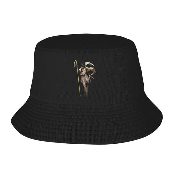 Anime Ancient Egyptian Anubis Bucket Hat For Womens And Mens Outdoor Beach Fisherman Hat Sun Hat