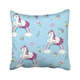 thumbnail image 1 of Funda de almohada ABPHQTO Unicornio Abstracto Rosa en El Arco Iris Azul Blanco 45x45 cm, 1 of 1