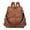 Brown, variant on Women Backpack Purse Bag Leather Travel Shoulder Purse Ladies Top Handle Satchel 2 Piece