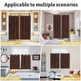 thumbnail image 5 of Brown Flowers Kitchen Curtains Window Panels, Japanese Abstract Floral Plants Simple Art Insulated Window Treatment Curtain, Grommet Curtains for Bedroom/Living Room/Bathroom, 2 Piece 52"Wx45"L, 5 of 8
