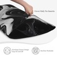 20*36 in Throw Pillow Covers (No Pillow) Fluid Black White Paint Swirls
