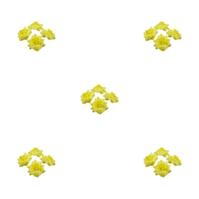 Guardoinrt 50pcs/set Stunning Bouquets With Soft Texture And Realistic Appearance Natural Looking Fiber Wide Application DIY Yellow 4.5cm 5Set
