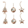 thumbnail image 1 of Naiovety 6 piezas de piezas de de Navidad Kit de colgantes pintura colorida adornos colgantes redondos accesorios de bricolaje colgador de carteles Kits de decoración para fiestas Verde Naiovety HA070151-02, 1 of 1