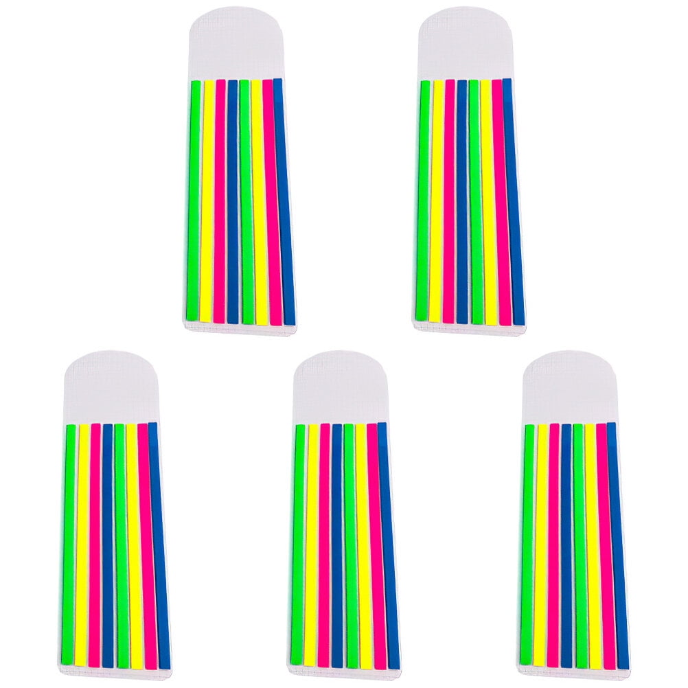 5 Sets Highlighter Strips Colorful Page Marking Strips Long and Short