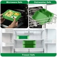 thumbnail image 4 of Summer Saving,Mini Lunch Box, Microwaveable Compartment Sealed Lunch Box, Snack Box for Students and Food Storage, | Plastic, Green-707 $BS$3, 4 of 9