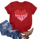 thumbnail image 1 of Fiudx Ofertas y Liquidaciones Blusa de Manga Corta con Estampado de Moda para Mujer, Divertida Camiseta con Cuello Redondo, 1 of 3