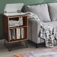 thumbnail image 4 of Modern Nightstand with Storage Shelves Side End Tables Record Player Stand Turntable Stand for Bedroom Living Room 20.5 x 17.9 x 34 inch, 4 of 10