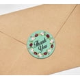 thumbnail image 4 of Darling Souvenir 45 Pcs Floral Wreath Round Thank You Sea Green Stickers Envelope Seals-1.6 Inches, 4 of 4