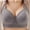 Gray, variant on Woman'S Push Up Bombshell With Printing Comfortable Breathable Wire-Free Underwire Gathered Together Large Size Daily Bra Underwea Black M