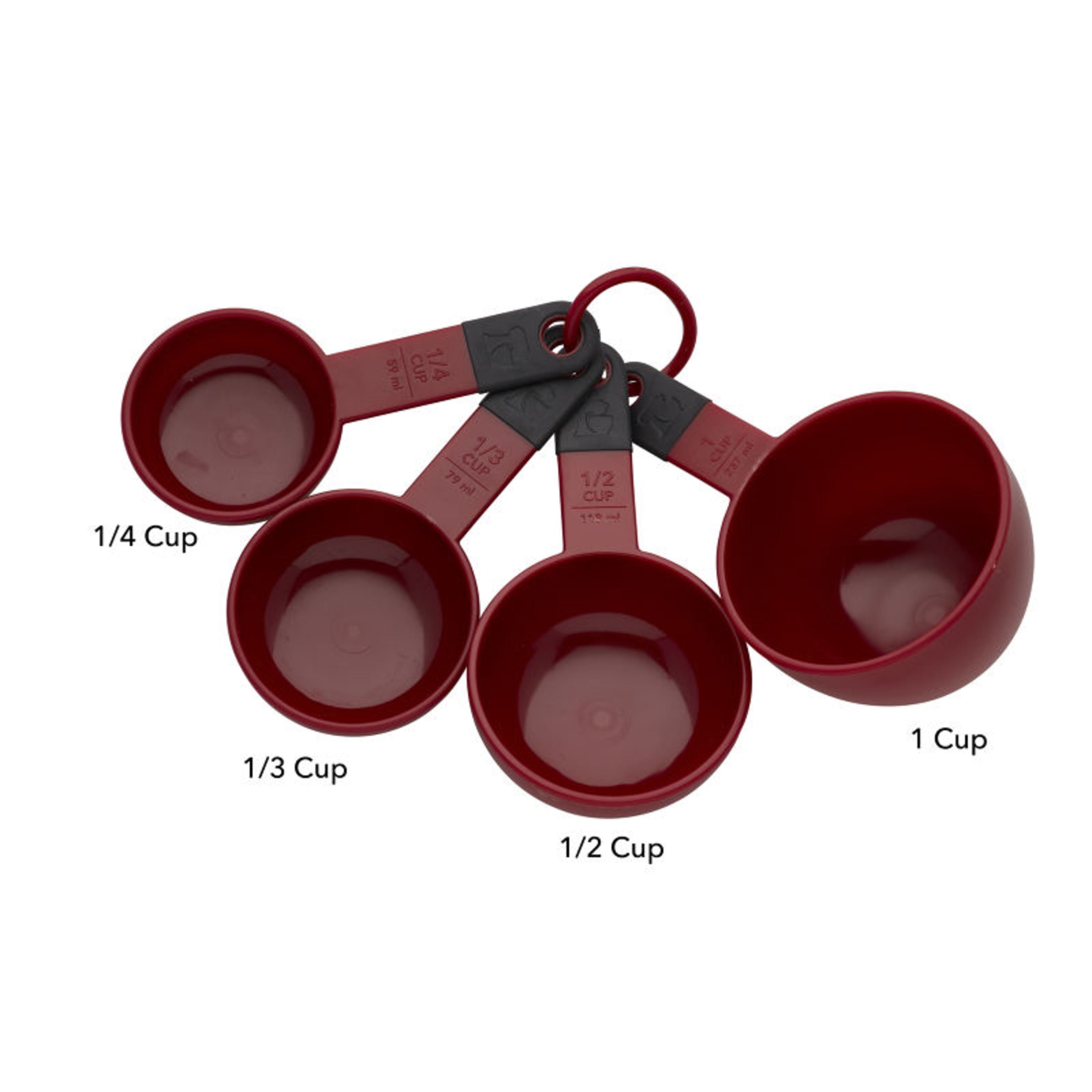 KitchenAid Classic Measuring Cups And Spoons Set, Set of 9, Red/Black -  Yahoo Shopping