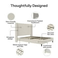 thumbnail image 5 of DHP Eveline Upholstered Platform Bed Frame with High Wingback Headboard, Queen, Textured Ivory Canvas, 5 of 20