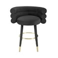 thumbnail image 2 of TOV Furniture Betty Black Velvet Counter Stool with Gold Accents, 2 of 6