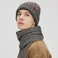 thumbnail image 4 of Rigardu Hat Scarf Gloves Set For Men And Women Beige + One size, 4 of 4