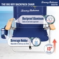 thumbnail image 5 of Tommy Bahama Big Boy 4-Position Folding 13" High Seat Backpack Beach or Camping Chair, Navy, 5 of 7