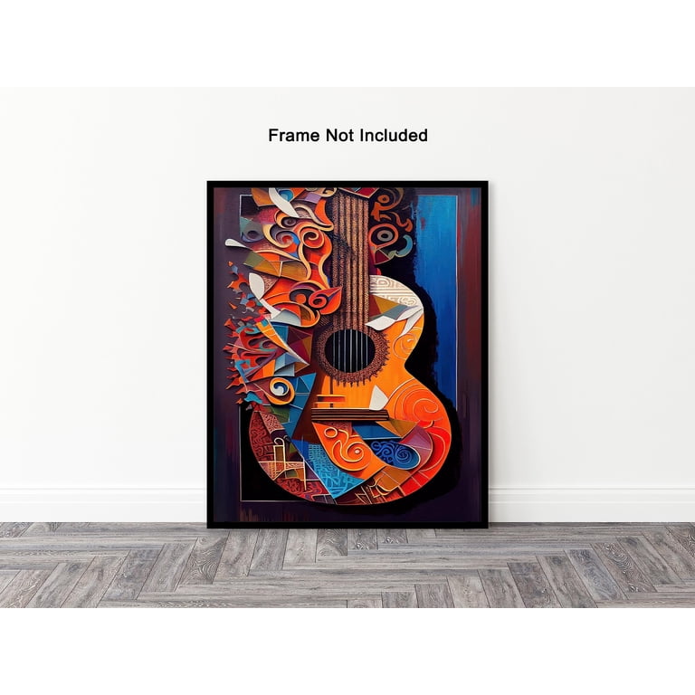 Poster Master Vintage Music Poster - Retro Instrument Print - 11x14  UNFRAMED Wall Art - Gift for Artist, Friend - Acoustic Guitar Design,  Illustration, Colorful, Abstract - Wall Decor for Home, Office - Walmart.com
